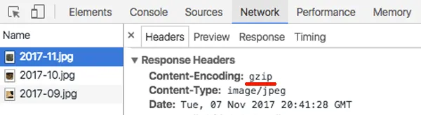 Check that Gzip is enabled